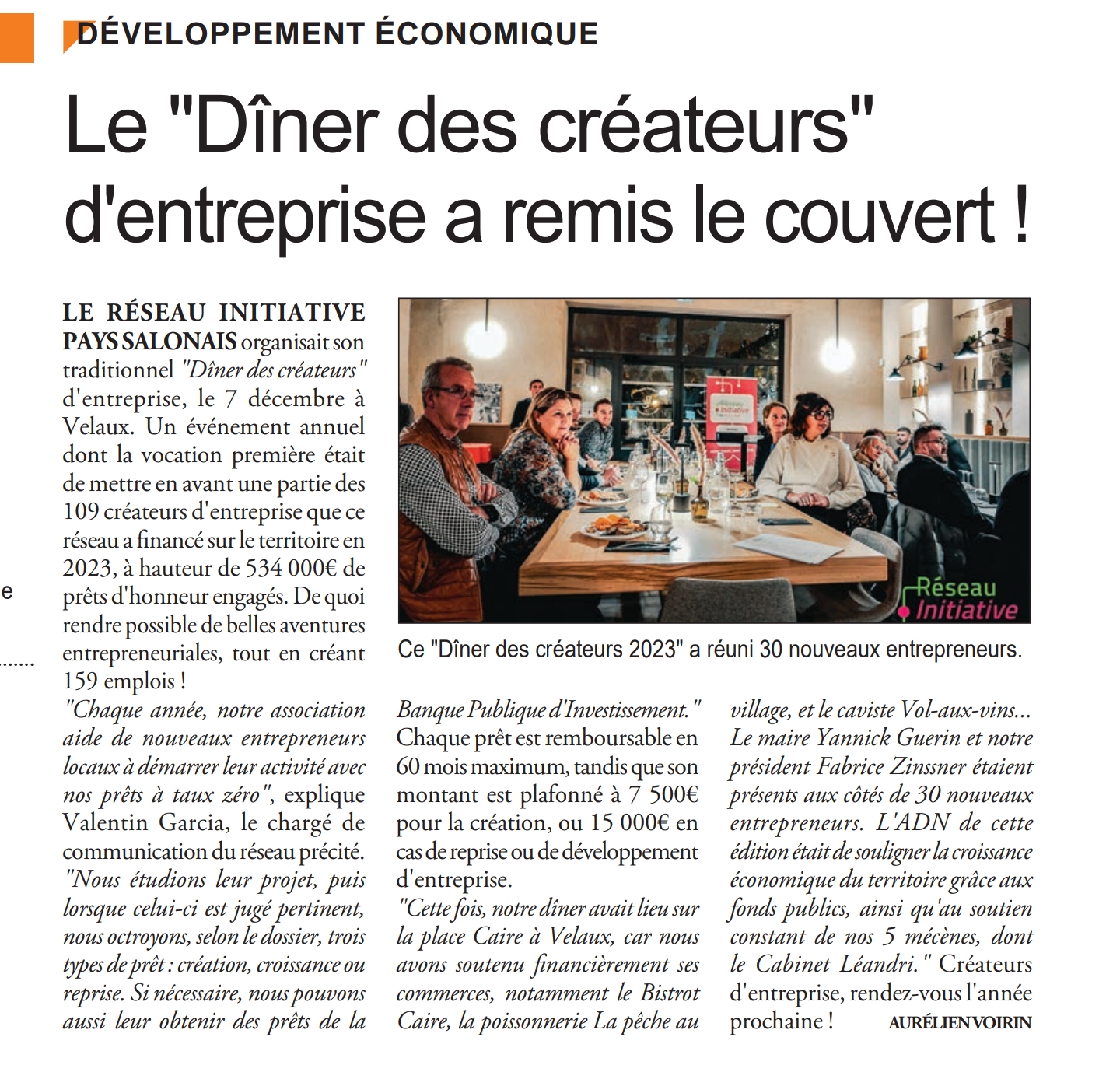 article regional Diner Createurs